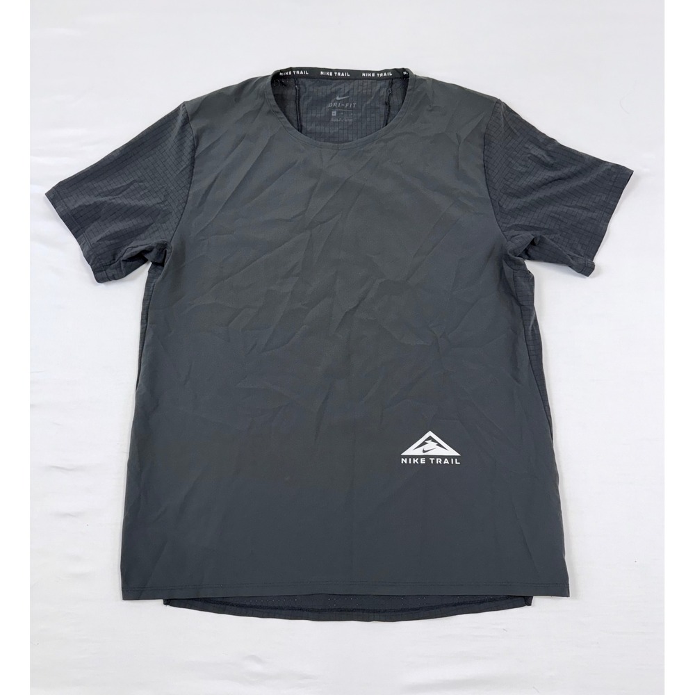Nike Trail‎ Dri-FIT Mens Short Sleeve Running Shirt Black CZ9050-010 Size M